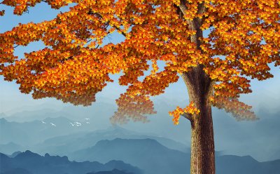 фотообои Осень в горах