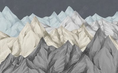фотообои Графичные горы