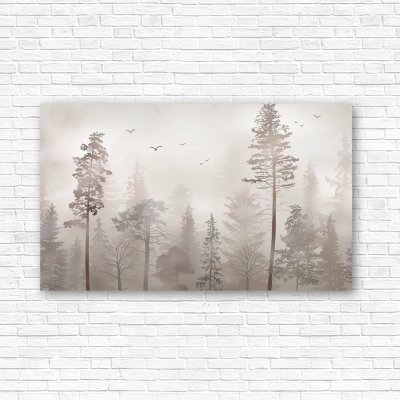 модульные картины Лес в тумане