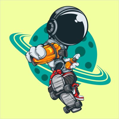постеры Астронавт скейтер