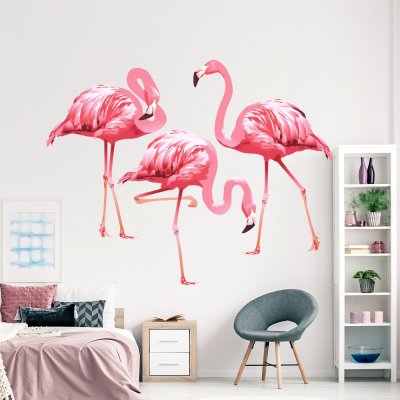 наклейки Pink flamingo
