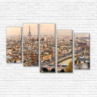 модульные картины Панорама Парижа