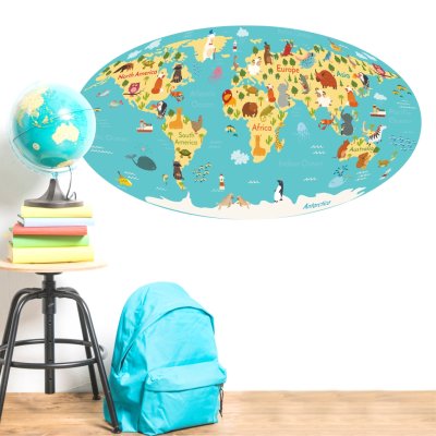 наклейки Карта Мира для малышей