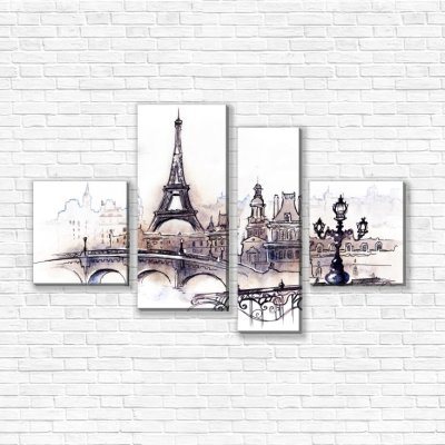 модульные картины Парижские акварели